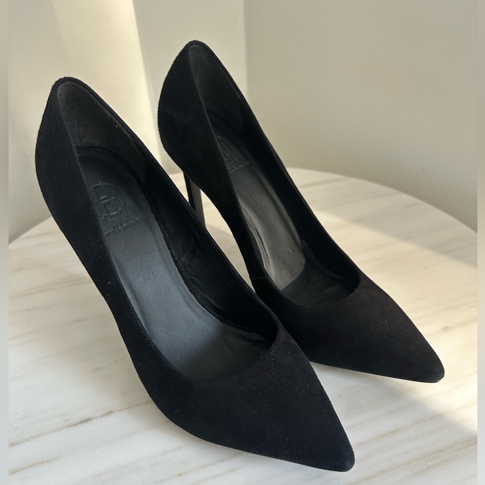 House of Harlow Women's New Black Suede Classic High Heels